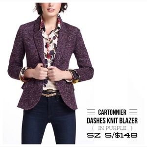 Anthropologie/Cartonnier Dashes Knit Blazer